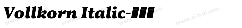 Vollkorn Italic字体转换